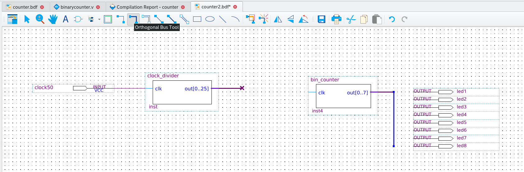 Quartus - Counter.bdf 2